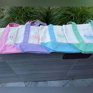 Kids Canvas Tote Bag - Pastel Pink, Lavender, Mint, and Blue